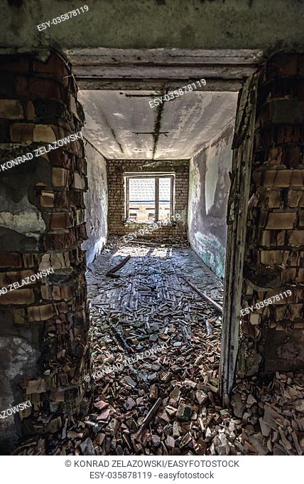 Inside the abandoned building in Daugavpils Fortress (also called Dinaburg Fortress) in Daugavpils city, Republic of Latvia