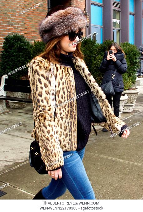Dakota Johnson leaving the The Bowery Hotel Featuring: Dakota Johnson Where: New York City, New York, United States When: 10 Feb 2015 Credit: Alberto Reyes/WENN