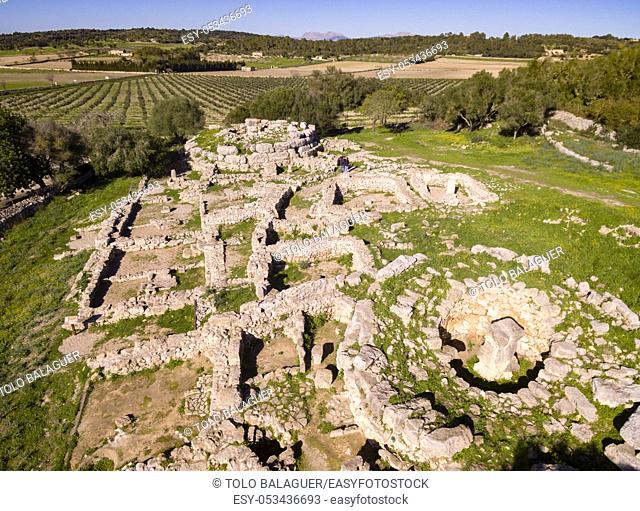 Son Fornés, archaeological site of prehistoric era, built in the Talayotic period, 10th century BC, Montuiri, Mallorca island, Balearic Islands, Spain