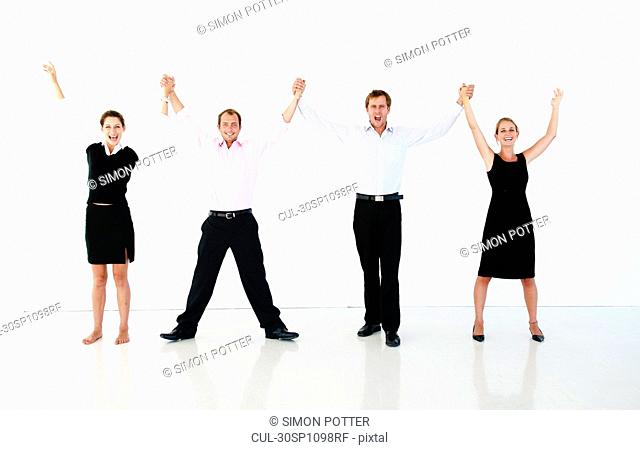 Enthusiastic Man smiling big arms stretched out in front palms up, Stock  Photo, Picture And Royalty Free Image. Pic. MOO-12940007