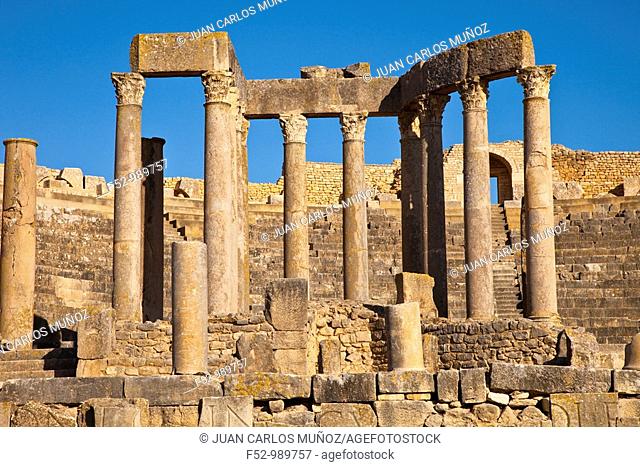 Roman Theater. Roman City of Dougga. Tunisia. Africa