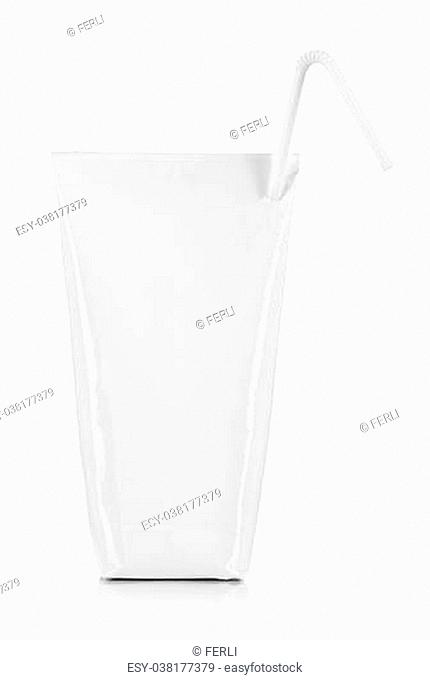 blank pack of drink ready for your design. isolated over white background