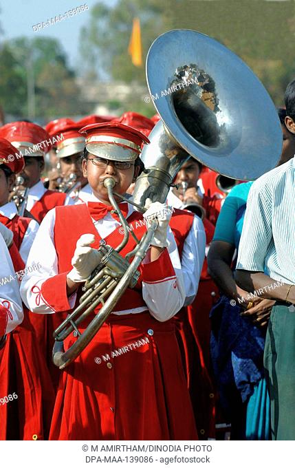 Women's band performance , India