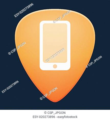 Guitar pick with a smartphone