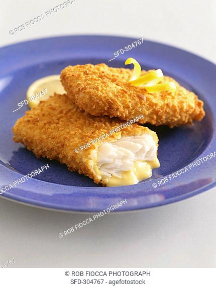 Two pieces of breaded cod