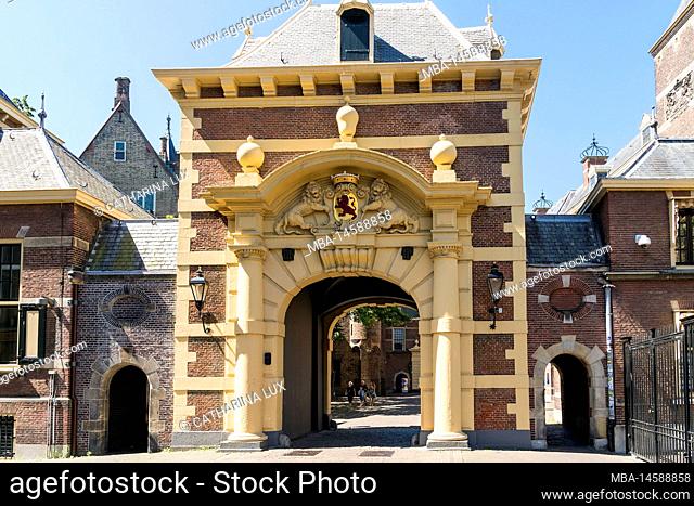 Netherlands, The Hague, Binnenhof, portal