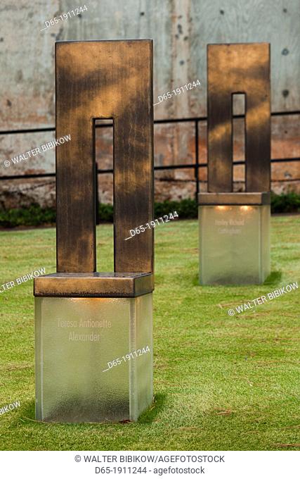 USA, Oklahoma, Oklahoma City, Oklahoma City National Memorial to the victims of the Alfred P  Murrah Federal Building Bombing on April 19, 1995