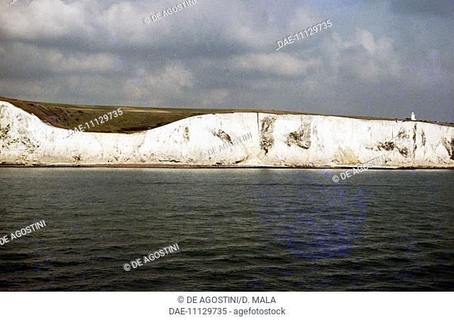 White chalk cliffs of Dover, Kent County, England, United Kingdom