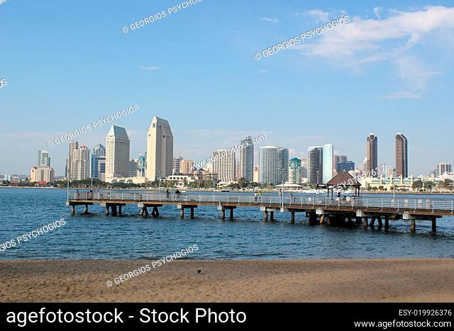 San Diego downtown-3 and Coronado Island Ferry Wharf