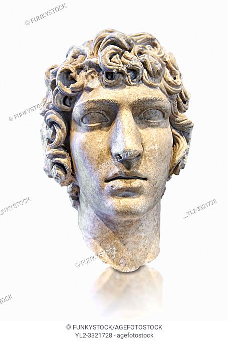 Roman Bust of Antinous - late Hadrianic period circa 130-138AD. National Roman Museum, Rome, Italy