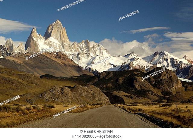 Montana Fitz Roy, Mountain, Parque Nacional, Los Glaciares, El Chalten, Santa Cruz, Patagonia, Argentina, South Americ