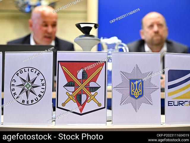 Pavel Penaz, deputy director of the Regional Police Directorate of the Vysocina Region, left, and Libor Predota, head of the General Crime Department of the...