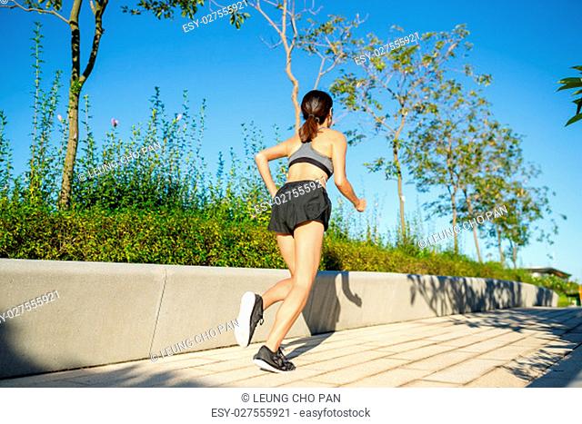 Woman running at outdoor