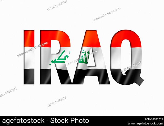 Iraqi flag text font. Iraq symbol background