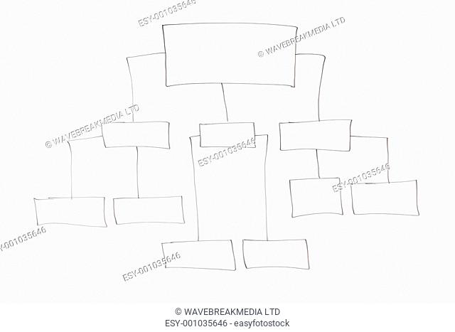 Empty diagram isolated on a white background
