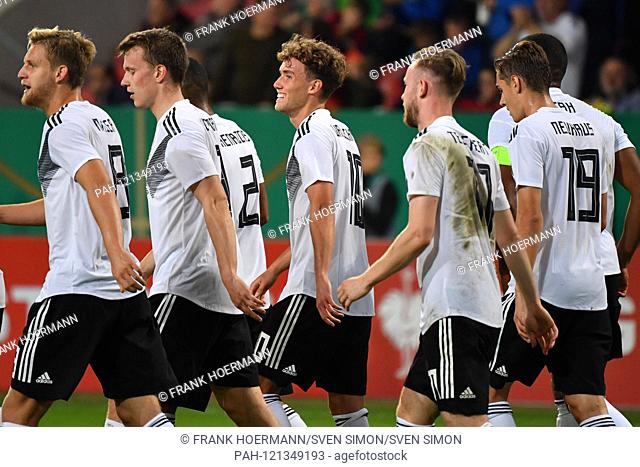 Preview UEFA Under21 European Championship in Italy / SanMarino from 16-30.06 2019. Archive picture: goaljubel for Luca WALDSCHMIDT (GER, withte) after goal 2-0