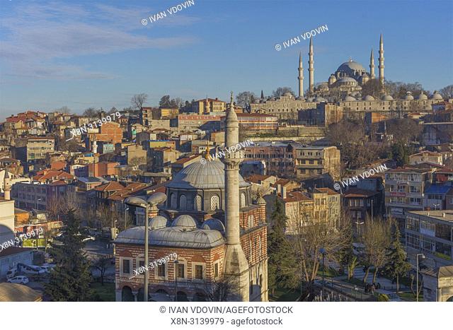 Cityscape, Suleymaniye Mosque, Istanbul, Turkey
