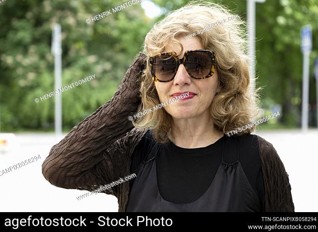 La autora georgiana Elena Botchorichvili fotografió en Estocolmo, Suecia el 8 de junio de 2023. Foto: Henrik Montgomery / TT / código 10060