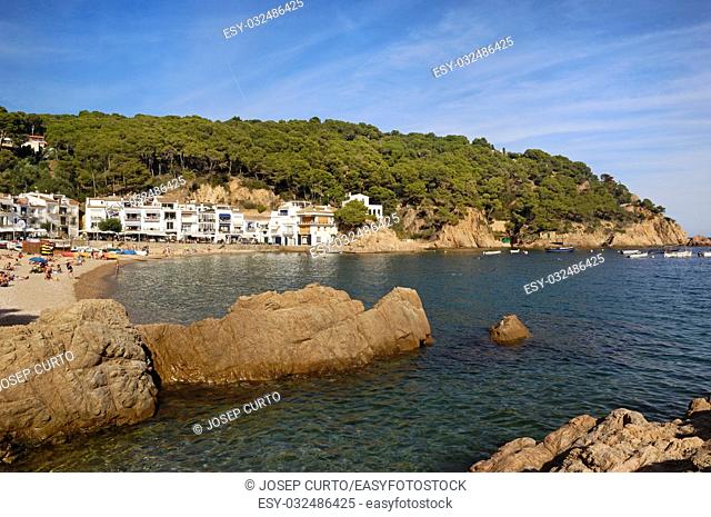 Tamariu beach, Palafrugell, Costa Brava, Girona, Catalonia, Spain