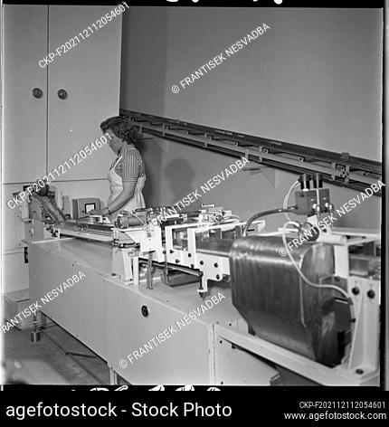 ***APRIL 29, 1966 FILE PHOTO***The new Italian Mazzoni a fully automated soap production line was put into trial operation at the Milo plant in Olomouc
