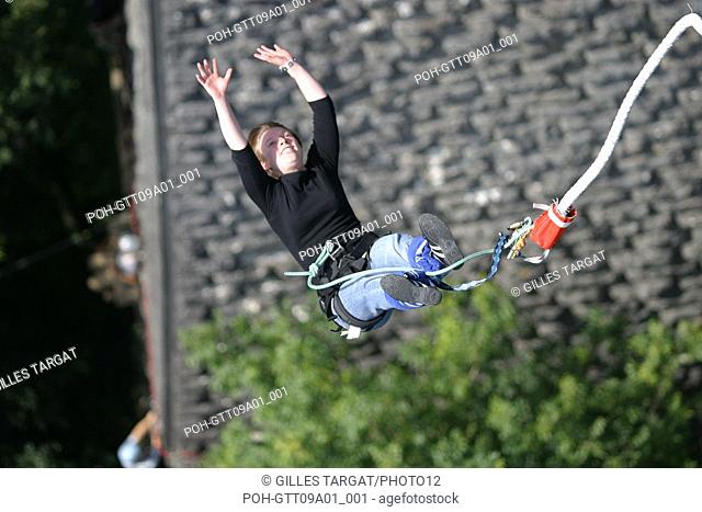 tourism, France, lower normandy, calvados, wooded countryside, viaduc de la souleuvre, viaduct, bungee jumping, bungee, aj hackett