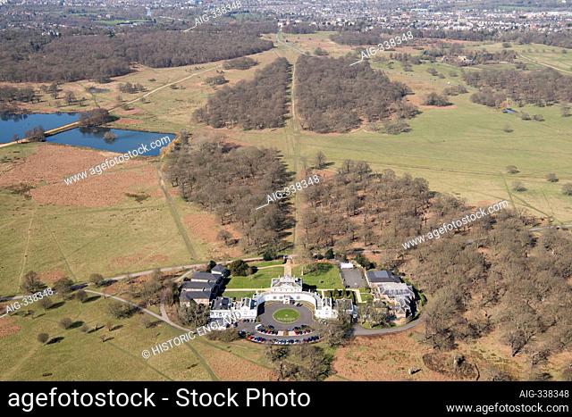 Richmond Deer Park and White Lodge, home of the Royal Ballet School and former hunting lodge with grounds designed by Humphry Repton c