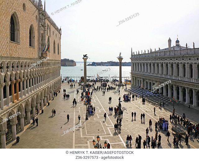 St Marks Square with Dodges Palace from Basilica, Venice