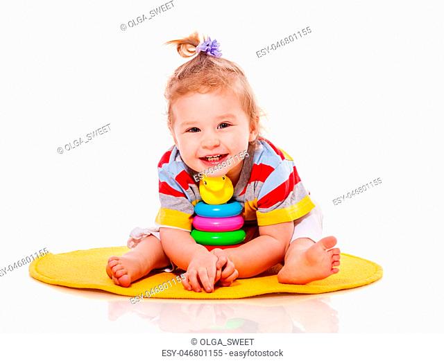 Toddler girl playing