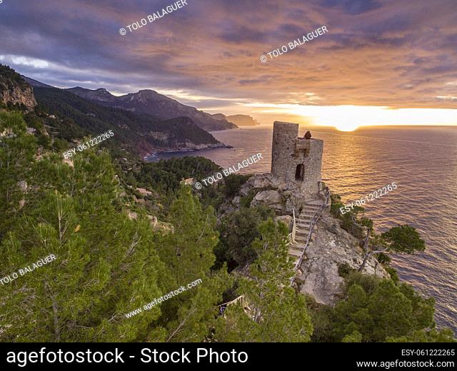 Torre des Verger, Mirador de ses Ã. nimes, Banyalbufa, Paraje natural de la Serra de Tramuntana, Mallorca, balearic islands, Spain