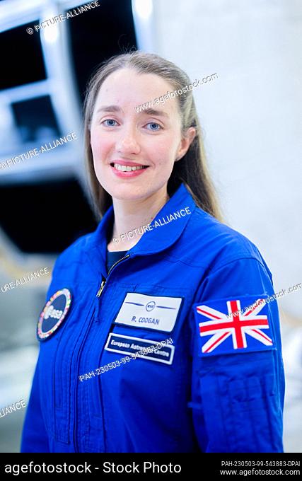 03 May 2023, North Rhine-Westphalia, Cologne: Rosemary Coogan from the United Kingdom, aspiring astronaut, is presented at ESA's European Astronaut Center (EAC)