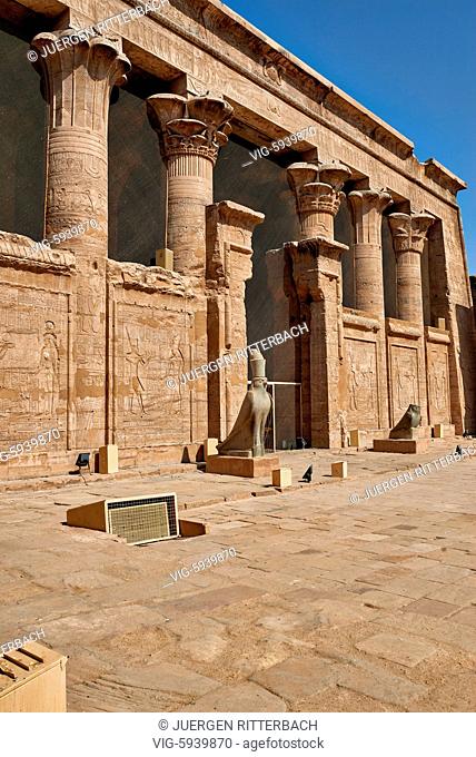 EGYPT, EDFU, 09.11.2016, Temple of Edfu, Egypt, Africa - Edfu, Egypt, 09/11/2016