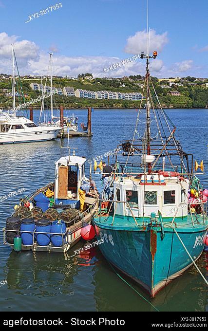 Kinsale, West Cork, County Cork, Republic of Ireland. Eire. Fishing boats in the harbour