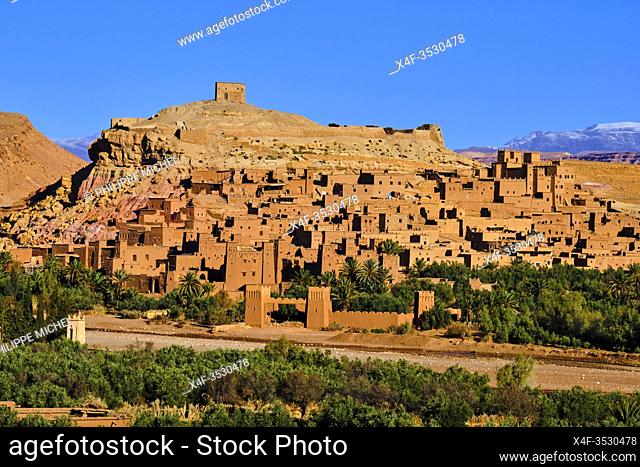 Maroc, Haut Atlas, Vallée du Dadès, Ksar d'Aït-Ben-Haddou, classé Patrimoine Mondial de l'UNESCO / Morocco, High Atlas, Dades Valley, Ksar of Ait-Ben-Haddou