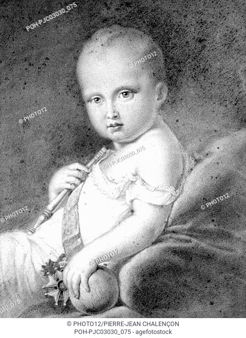 Baron François Gérard (1770-1837) The King of Rome 1812 Preparatory study Graphite (35 x 27 cm)