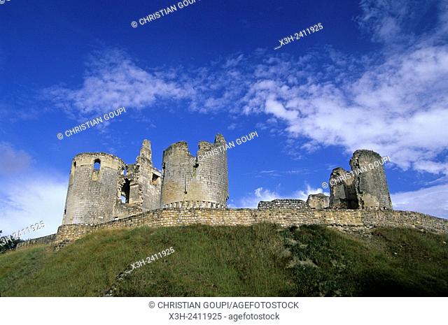 ruined medieval castle of Fere-en-Tardenois, Aisne department, Picardy region, northern France, Europe