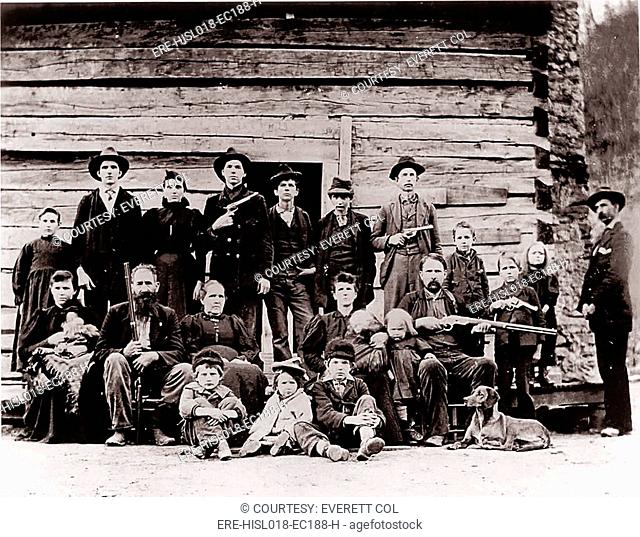 Hatfield Clan in 1897. Their feud with the McCoy's in rural West Virginia-Kentucky backcountry lasted from 1865 to 1901. In 1949