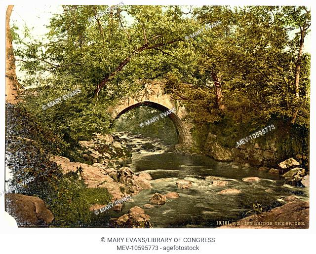 Ivybridge, the bridge, Plymouth, England. Date between ca. 1890 and ca. 1900