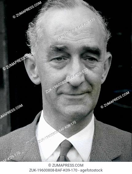 Aug. 08, 1960 - Five men charged with conspiring to drug Horses. Sir Gordon Richards stable lads give evidence: Five men were accused at Newbury court yesterday...