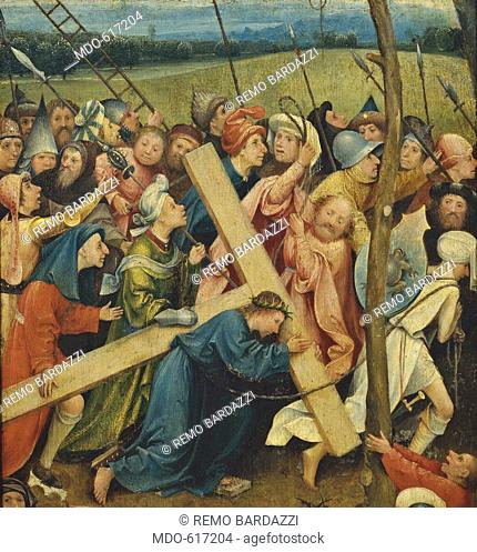 Road to Calvary, by Van Aeken Joren Anthoniszoon known as Bosch Hieronymus, 15th Century, 1490 about, oil on panel, cm 57, 2 x 32