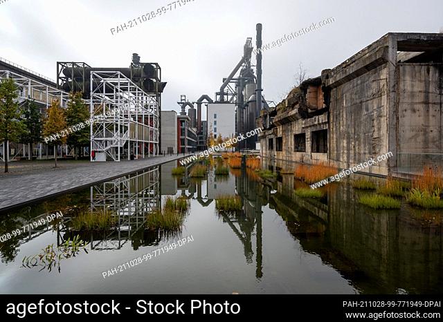 dpatop - 28 October 2021, Luxembourg, Esch/Alzette: Industrial plants meet modernity in Esch/Alzette, Luxembourg. Esch/Alzette is the European Capital of...