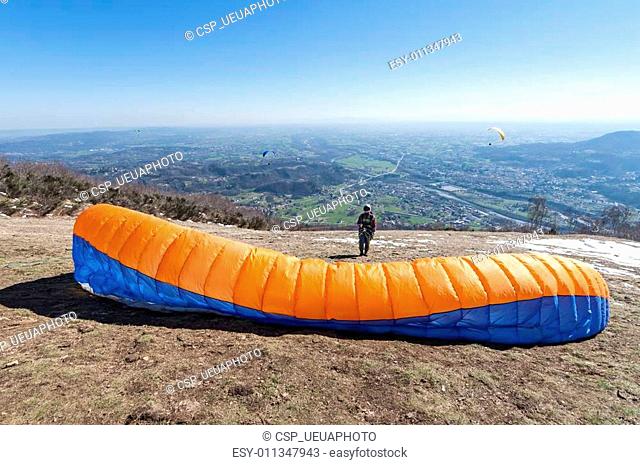 paraglider take-off