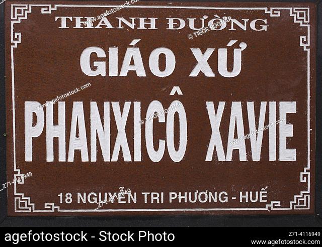 Vietnam, Hue, St Francis Xavier, catholic church