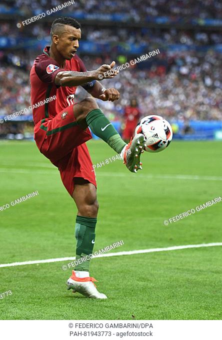Nani of Portugal in action during the UEFA EURO 2016 soccer Final match between Portugal and France at the Stade de France, Saint-Denis, France, 10 July 2016