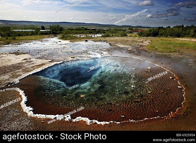Geyser, Hot spring, Haukadalur, Geothermal area, Golden circle, South-West Iceland, Iceland, Europe