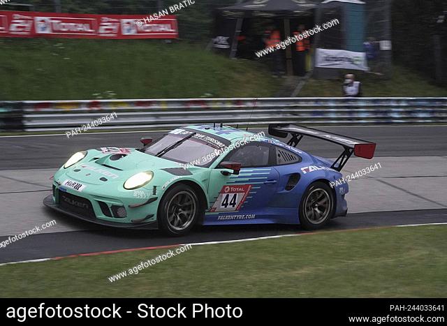 05.06.2021, Nurburgring, Nurburg, 24h race 2021, Nurburgring, 03.06. - 06.06.2021, in the picture No. 44: Porsche 911 GT3 R Falken Motorsports Bachler