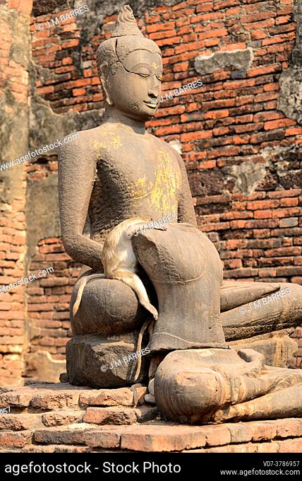 Lopburi city, Phra Prang Sam Yot a Kmer temple (13th century). Thailand