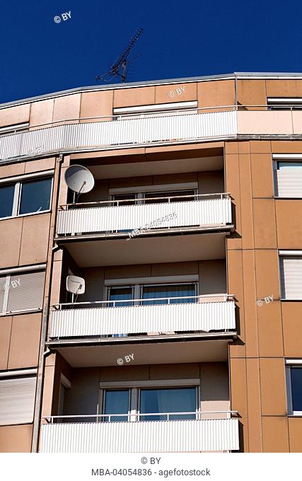 Balconies on a block of flats