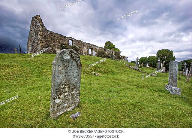 Cill Chriosd, Christ's Church, in the valley of Strath Suardal, Isle of Skye, Scotland