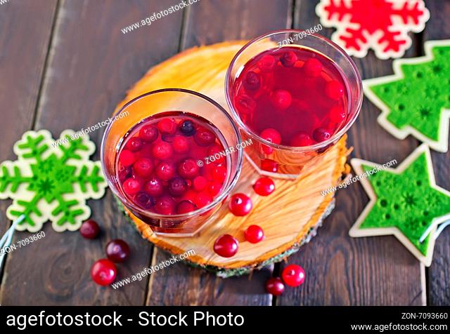 mulled wine in the glass and on a table