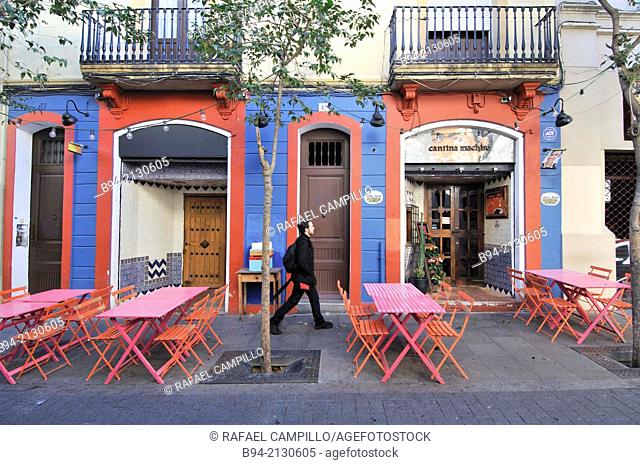 Carrer Torrijos street, Gracia neigborhood, Barcelona, Catalonia, Spain